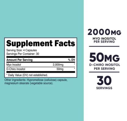 Nutricost Myo Inositol & D-Chiro Inositol 2000 mg