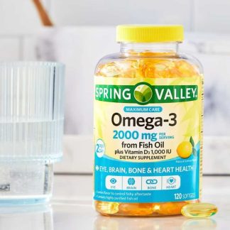 Spring Valley Maximum Care Omega-3 Aceite de Pescado, 2000 mg, 120 Cápsulas