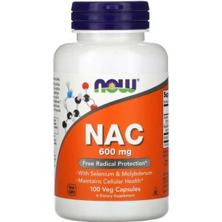 NOW Foods, NAC, 600 mg, 100 cápsulas vegetarianas