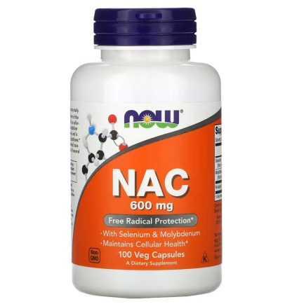 NOW Foods, NAC, 600 mg, 100 cápsulas vegetarianas
